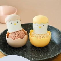 병아리 수세미 세척솔 큐티 깜직 주방 키친 소품 실용적 디자인 싱글족 자취생 감성, 옐로우