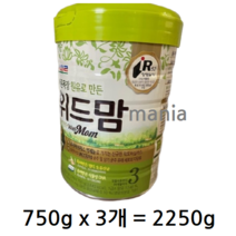 파스퇴르 위드맘 분유 3단계, 2250g, 1개
