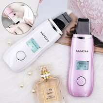 LCD 진동 초음파 워터 필링기 갈바닉 피부관리기 클렌징 얼굴마사지기, 핑크
