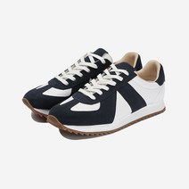 커스텀에이드 4cm 소가죽 러너 독일군 스니커즈 헤이즈 네이비 NAVY