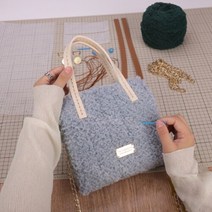 [갓샵]코바늘 가방 뜨기 클러치백 만들기 DIY 키트 3색 [뜨개질 망스티치 네트 망 뜨개 손뜨개 취미 공예], 클러치백/피치핑크