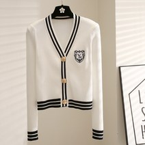 여성 골프웨어 가디건 브이넥 골프 니트