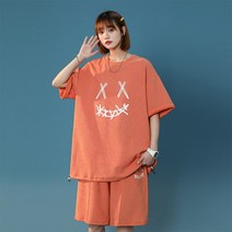 여름루즈핏티셔츠 23 5부 소매 와이드 와플 오부바지 트렌드 A150TZ22047 P70 4993764259