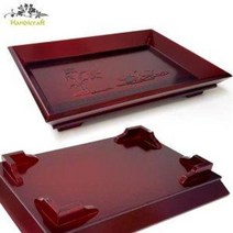 상감 나무쟁반 원앙 직사각 (이바지 함지 폐백 떡쟁반 전통상 제기상)