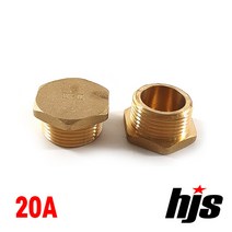 신주 플러그 20A / 황동 마개 뚜껑 캡 부속 배관 자재 보일러 수도 연결, 1개