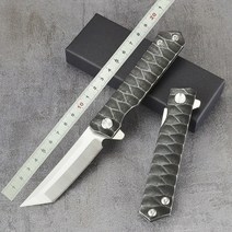 다기능 휴대 고성능 콜드 피니쉬 스틸 스파르타 전술 폴딩 나이프 샤프 블레이드 좋은 경도 캠핑 사냥 생존, 한개옵션0