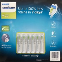 필립스 소닉케어 옵티멀 화이트 전동칫솔모 교체용 리필모 6개입 코스트코