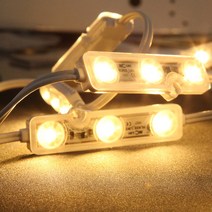 아리조명 간판 테두리 조명 채널용모듈 12V LED 3구모듈 _6.6cm 웜화이트