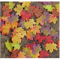 인공낙엽 50pcs 웨딩 장식 선물 포장 하트 diy 파티, G type BL07489