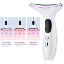 얼굴마사지기 갈바닉 리프팅 ROMYSE-얼굴 목 마사지기 주름 제거 3 가지 색상 LED 광자 치료 미용 장치, 01 Type 1