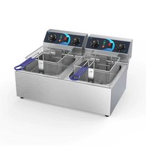 업소용 튀김기 2구 영업용 치킨 가스 스텐 전기, EF-101V-2 (10L 더블실린더)