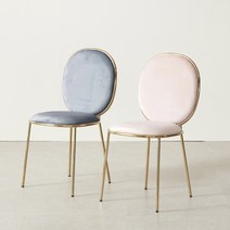 마카롱 인테리어 골드 벨벳 의자 2color, 네이비