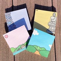 기타 바보사랑[우리일쌍]0.7M 경주여행 굿즈 디자인 메모지 묶음 세트