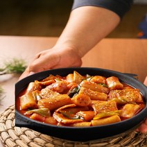 천연재료 사과떡볶이 밀키트 연화떡 4인분, 보통맛