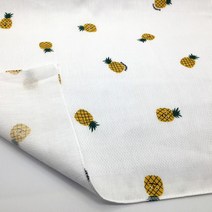 국산 순면 무형광 가제 엠보면 나염 손수건 20장, 24.파인애플