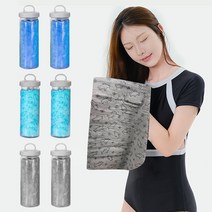 1+1 대형 습식타올 수영장 수영 타올 스포츠 수건 전용 케이스 포함, 그레이 2개