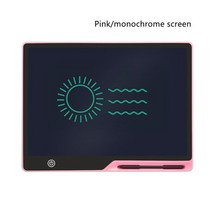 필기용태블릿 드로잉 태블릿 PC LCD 전자 필기 낙서 디지털 다채로운 드로, 분홍색 단색, 2.Monochrome Screen