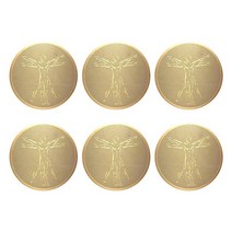 전자파 전자파차단 전자파차단스티커 보호필름 6pcs 24k 금 도금 울트라 얇은 보호 스티커 휴대 전화 안티 방사선 노트북 쉬운 적용 emf 차단기 음이온, 6개