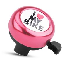 귀여운 깜찍한 I LOVE BIKE 산악 자전거 사이클 미니 벨로 전동 킥보드 퀵보드 기본 벨 경적 따릉이 따르릉 자전거밸 링 크락션 클락션 맑은 청량한 청아한 소리 분홍색 핑크, 레드