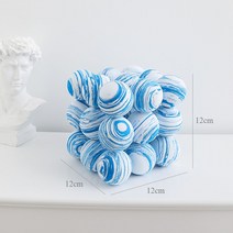 신문가판대 매거진랙 ins풍 포토존 잡지꽂이 잡지거치대 리플렛거치대 마켓제이씨, 12.큐브블루화이트