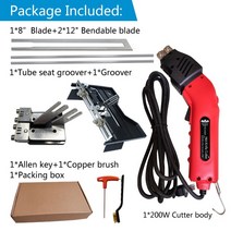 가죽커터 가죽기계커터 열 나이프 폼 커터 전기 폴리스티렌 핫 커팅 그루빙 머신 휴대용 스티로폼 스폰지 EVA 커터 DIY 절단 도구, 34.UK - KS200 two groovers