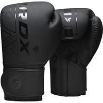 RDX 복싱글러브 트레이닝 스파링 마야 가죽 무에타이 MMA 킥복싱 장갑, 12온스, 올블랙