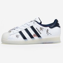 아디다스 슈퍼스타 화이트 네이비 캐릭터 콜라보 스니커즈 여자 남자 남여공용 스니커즈 편안한 데일리 귀여운 운동화 깔끔한 빅사이즈 커플 신발 추천