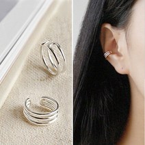 바보사랑 어게인 투쓰리 925실버 이어커프 귀찌 클립 은귀걸이.유니블리