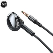 Lenovo XF06 유선 헤드폰 소음 제거 35mm 이어폰 형 마이크 버드 인라인 컨트롤 폰용, 01 Black