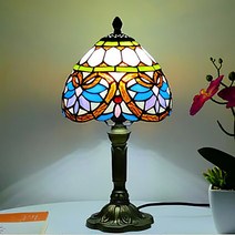 공간 온에어 조명 지중해 레트로 스테인드 글라스 빈티지 아트 터키어 모자이크 책상 나이트 스탠드 이케아, 01 EU plug, 13 M