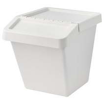 소르테라 분리수거함 재활용 휴지통 쓰레기통 다용도수납함, 화이트60L, 1개