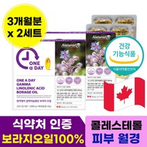 캐나다 프리미엄 고함량 보라지유 감마리 놀랜산 오메가6 기름 보라지 꽃 종자 유 오메가 추출물 식물성 감마 리 놀레산 리놀산 리놀렌산 감마레놀산 감마레놀 렌산 놀리산 중년 여성, 90캡슐 2개 (6개월)
