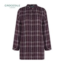 크로커다일레이디 TAG가 171 000원 허리 스트링 체크 패턴 블라우스_CL0FBL117