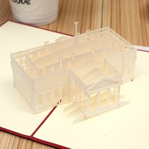 초대장 카드 3D 팝업 생일 카드 레이저 컷 초대장 세계 건축물 함 소년 선물 인사말 관광 엽서, 33 White House