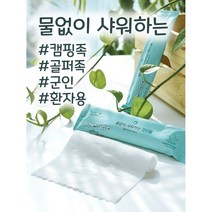 [언니카페] 캠핑족 골퍼족 환자용 물없이 샤워하는 웻타월 10매 생분해원단 항균99.999% 그린등급, 대형10매입1세트