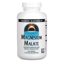 소스내추럴스 말산 말레이트 마그네슘 3750mg 180정, 1개, 기본