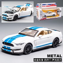 1:32 포드 머스탱GT350 다이캐스트 전시 미니어쳐 모형 스포츠카, 머스탱 GT350 화이트