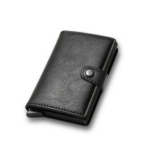 팝업형 스마트지갑 도난방지 카드홀더 RFID 탄소 섬유 Rfid 스마트 메탈 신용 카드 홀더 지갑 얇은 슬림