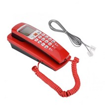 유선 인터넷 집 다이얼 전화기 다이얼 Telefono FSKDTMF 발신자 ID 전화, 빨간색