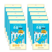 인터펫코리아 펫원 습식스틱 고양이간식 짜먹는츄릅 4종류 60g x 택일 10개, 참치와 연어맛 x 10개
