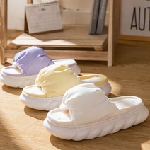 패딩 슬리퍼 폭신한 양털 회사 사무용 굽 있는 방수 키높이 털슬리퍼