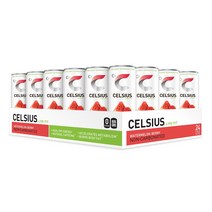 CELSIUS Sweetened with Stevia Watermelon Berry Non-Carbon 셀시어스 스테비아 수박 베리 에너지 드링크 355ml 24팩