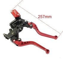 fireyouracing 드럼 브레이크 케이블 클러치 라인 마스터 실린더 브레이크 레버 세트 유니버설 레드 그린 블루 야마하 스즈키 22mm, 빨간