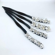 다잇템 여자 진주비녀 한복 혼례복 플라워패턴 머리핀 (9726445)