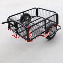 자전거 카라반 바이크 카트 운반 화물 캐리어 트레일러 캠핑 수레, 80x60x30, 1개