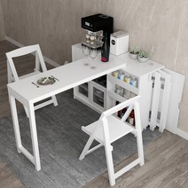 냉장고장 홈바 카페장 주방 팬트리 수납장 팬트리장 보조 냉장고장리폼 키친장, 이중문, 08.1.2m흰색식탁+원목접이식의자x2