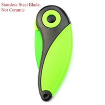 다기능 휴대 포켓 껍질 세라믹 주방 과일 접어 칼 붙이 커터 필러 피크닉 점심 가방 상자 야채 컷 슬라이스, 17 Black Green