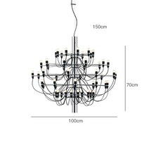 북유럽 한여름 과일 레스토랑 로프트 샹들리에 조명 호텔 빌라 거실 계단 모던 펜던트 램프 장식, 08 Silver 100CM