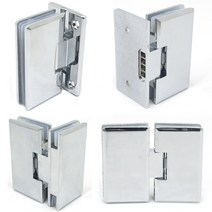 크롬 욕실문 샤워부스 힌지 유리경첩 8T 모음, T형(벽+유리시공)-크롬