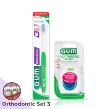 GUM 검 치과 교정 베스트 세트(칫솔+치실), 단품